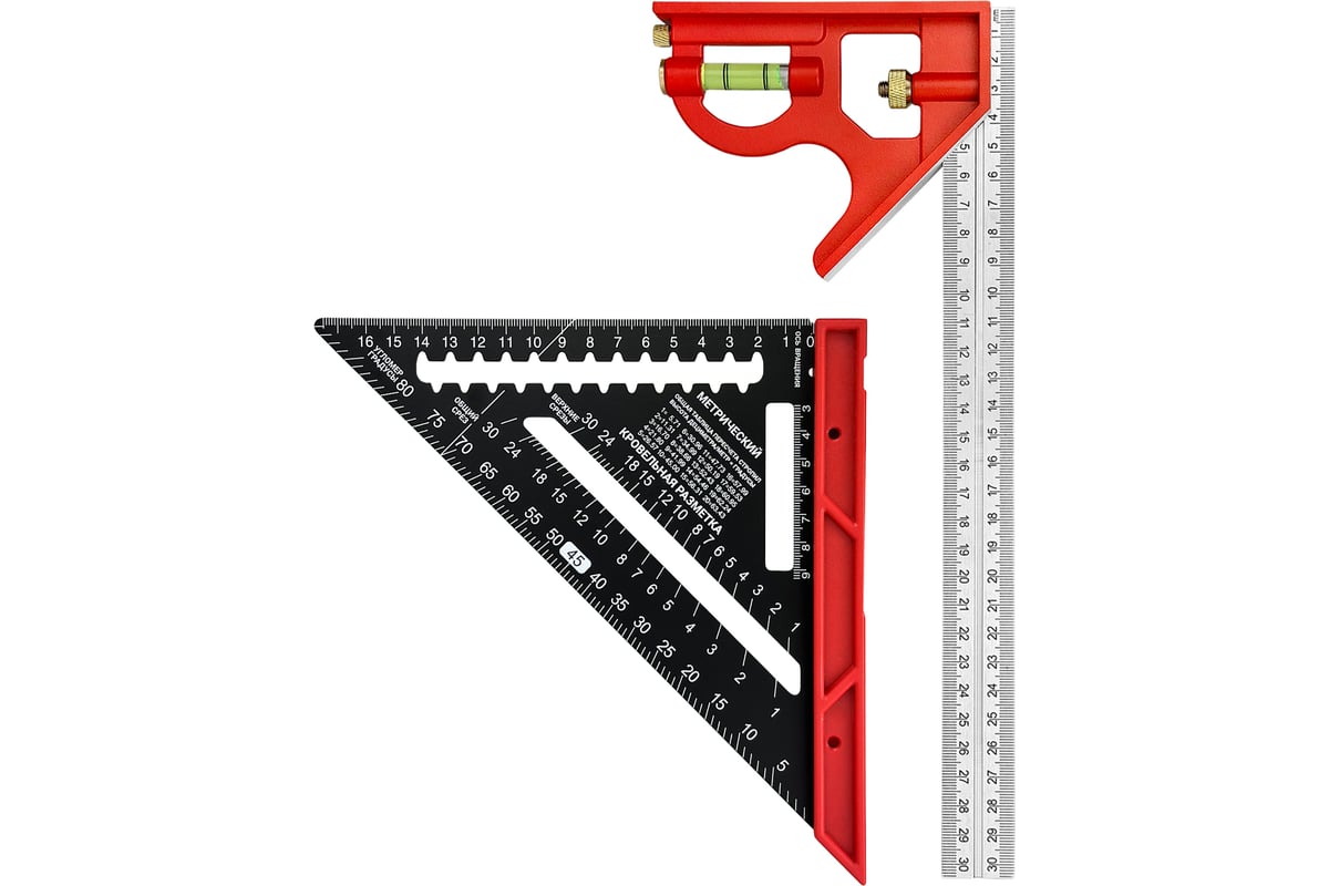 Набор угольников для столярных работ vertextools Profi 2 предмета 3046-8