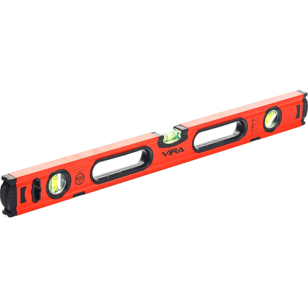 Пузырьковый уровень VIRA 600 мм, с тремя глазками 100172 - выгодная ...