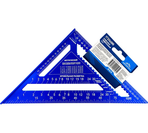 Угольник кровельный универсальный vertextools profi 5 в 1, al анодированный, лазерная маркировка 300 3046-12
