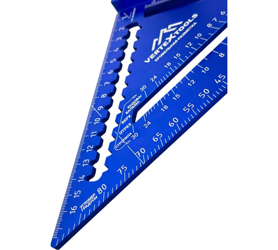 Угольник кровельный универсальный vertextools profi 5 в 1, al анодированный, лазерная маркировка 180 3046-13