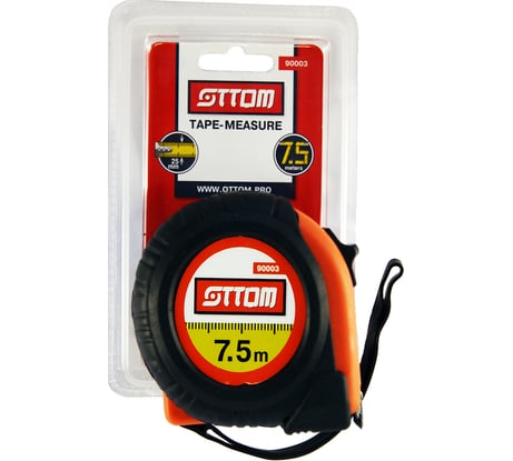 Измерительная рулетка OTTOM 7.5м x 25мм x 0.1мм, 1шт 90003