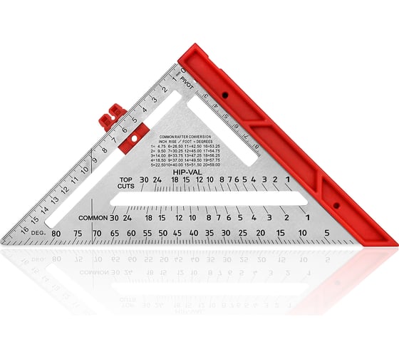 Угольник многофункциональный vertextools profi 6 в 1, inox+abs+магнит, толщина 2,0 мм 3046-2
