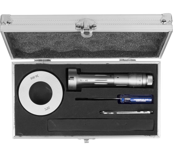 Микрометрический нутромер Micron 3-точечный, 30-40, 0,005, у/к МИК 61941