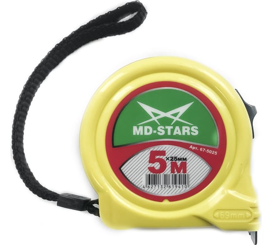 Рулетка MD-STARS 67 5м х 25 мм 67-5025