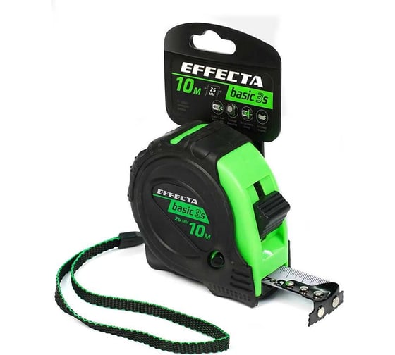 Рулетка с магнитом EFFECTA Basic 3S 10 м, 25 мм, 3 стопа 571025S 1