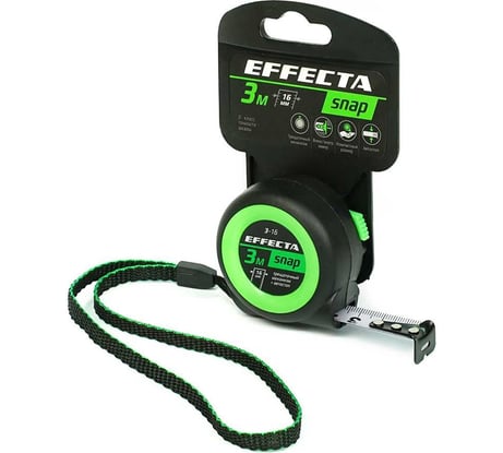 Рулетка EFFECTA SNAP автостоп, 3 м, 16 мм 560316