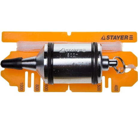 Строительный отвес STAYER со шнуром с противоударными ободками 06352-80