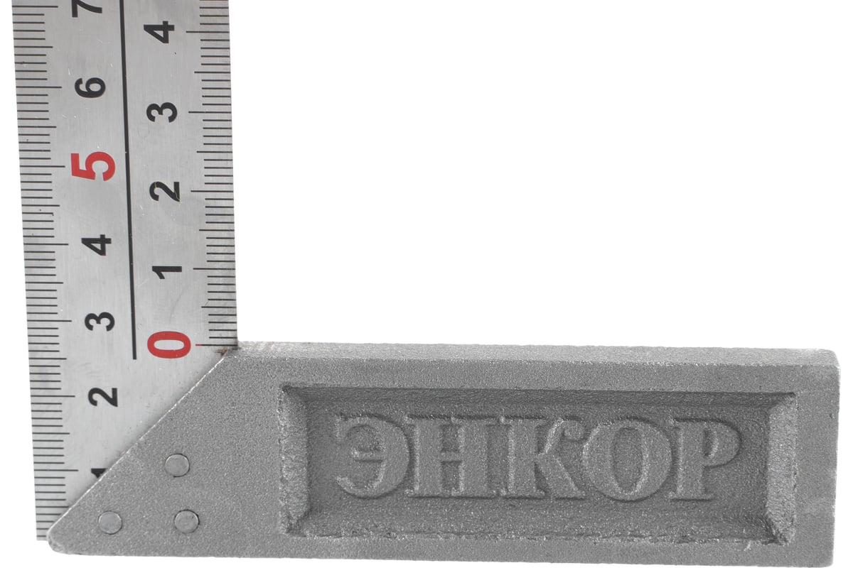 Угольник Энкор 200 мм с чугунным основанием 1/6/180 10857 - выгодная ...