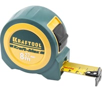 Рулетка Kraftool PRO Kraft-Max длинный вылет, нейлон, упрочненный двухкомпонентный корпус, 8м 27мм 34127-08-27