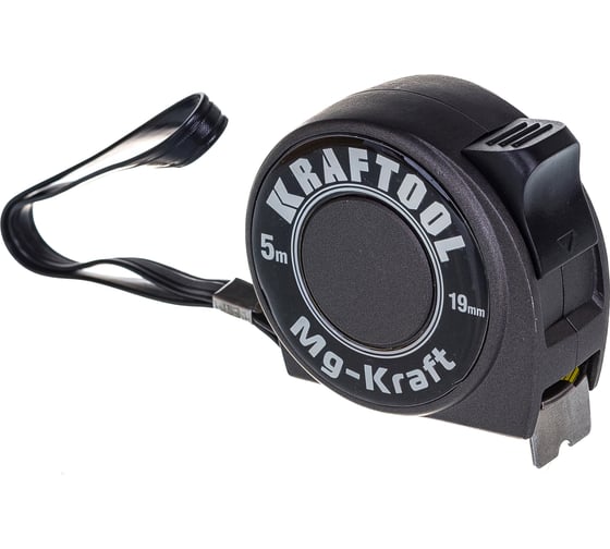 Рулетка Kraftool PRO MG-Kraft, особопрочный корпус, Mg сплав, нейлон, суперкомпактный размер, 5м 19м 34129-05-19