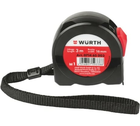 Рулетка Wurth POKT 1C PT18 W16MM L3M 071465 003961 10