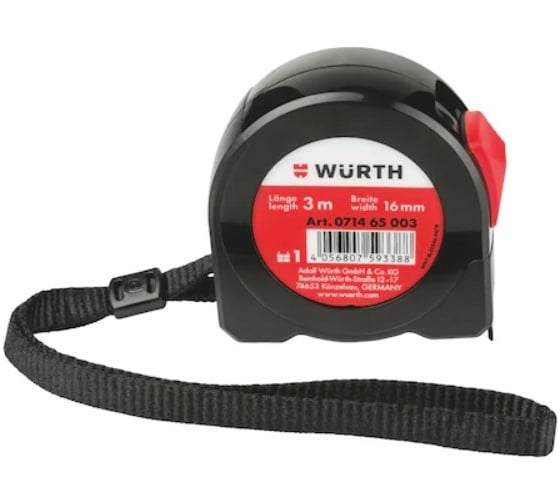 Рулетка Wurth POKT 1C PT18 W16MM L3M 071465 003961 10 1