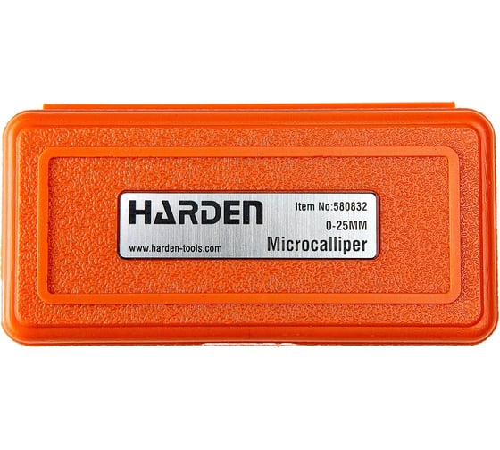 Микрометр HARDEN точность 0,01 мм, диапазон измерений 0-25 мм 580832