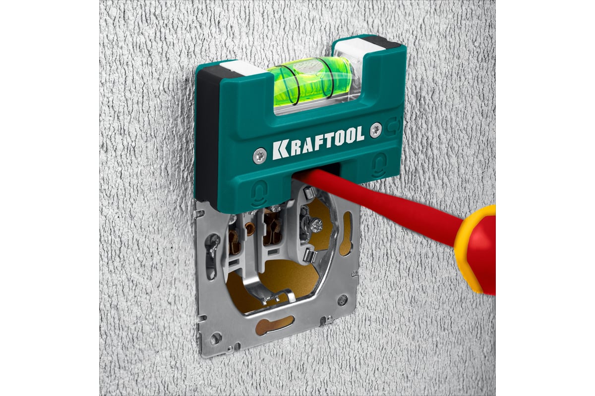 Магнитный уровень для розеток KRAFTOOL Electric 76 мм 34786 - выгодная  цена, отзывы, характеристики, фото - купить в Москве и РФ