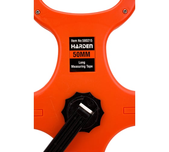 Геодезическая рулетка HARDEN с фибергласовой лентой и открытым корпусом, 50 м. 580215