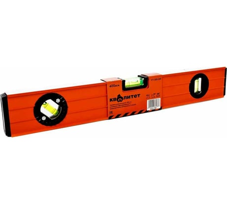 Уровень КВАЛИТЕТ алюминиевый, усиленный, 400 мм, 3 глазка УУ-400-3Ф 6620488