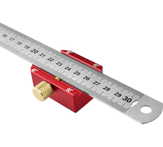 Разметочная линейка для деревообработки vertextools PROFI 300x25 мм, INOX+AL, толщина 1.7 мм 3046-7