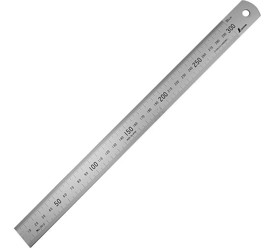 Линейка Shinwa дюймовая, 300 мм, 12", шкала в мм и дюймах М00016581