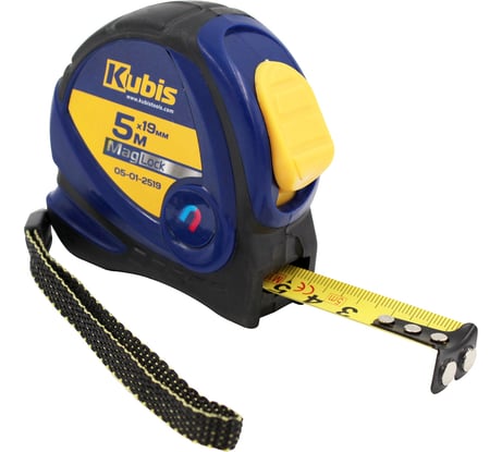 Рулетка измерительная KUBIS 5 м19 мм MagLock, с магнитами 05-01-2519