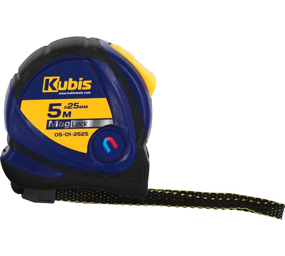 Рулетка измерительная KUBIS 5 м25 мм MagLock, с магнитами 05-01-2525