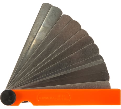 Щупы для измерения зазоров TopAuto набор №13, 100мм, 13листов, 0.05-1.0мм, пластик, блистер ИЩ13100 - П