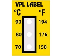 Наклейка термоиндикаторная необратимая VPL Thermolabel (70C-80C-90C), упаковка 50 штук VPLC13
