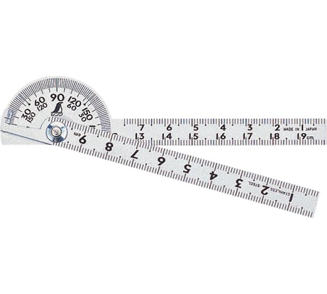 Угломер Shinwa D40мм х100 х100 мм, c двумя линейками М00003443