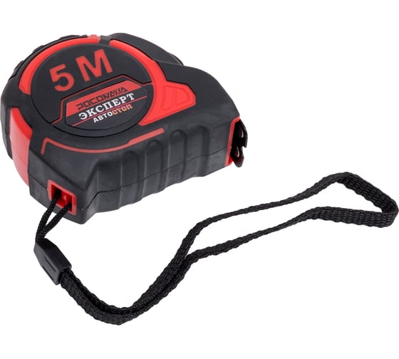 Рулетка в обрезиненном корпусе Росомаха с функцией автостоп и магнитом ЭКСПЕРТ (5,0 м, 25 мм) 603525 1