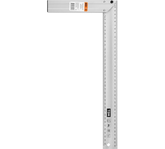 Столярный угольник TDM ELECTRIC Рубин 400 мм, алюминиевый, усиленный, облегченная рукоятка SQ1018-0514