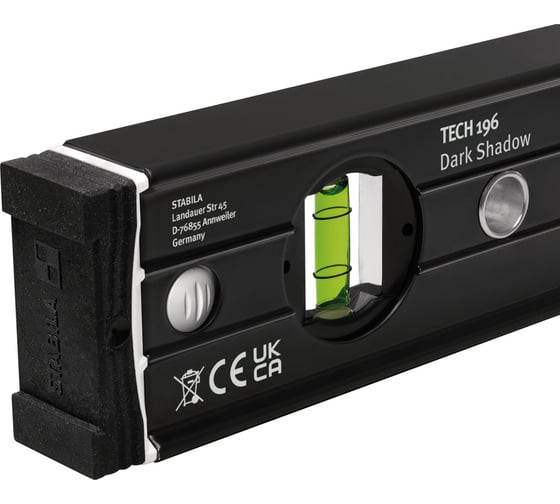 Уровень STABILA TECH 196 DL Dark Shadow 40 см, IP 67, 1 вертикальный, 1 горизонтальный глазок, 2 ЖК дисплея, точность 0,5 мм/м 20006