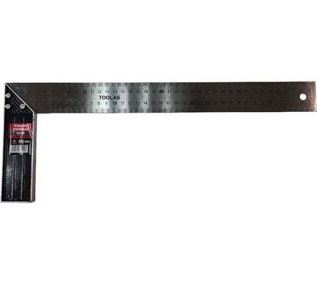 Угольник столярный TOOLAS 400 мм (нерж.) 00013538