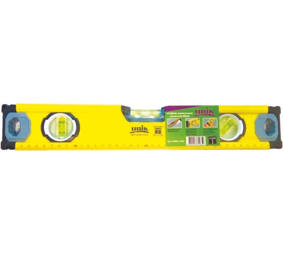 Уровень UNIK 600мм, магнитный, 3 колбы, эргономичная рукоятка UHD613-600