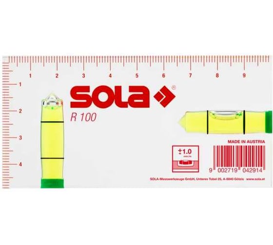 Уровень пластиковый SOLA R100 01622101