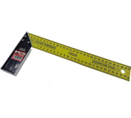 Угольник столярный TOOLAS желтый, 300 мм 00003413