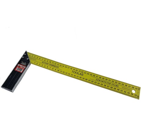 Угольник столярный TOOLAS желтый, 400 мм 00003415