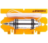 Строительный отвес со шнуром STAYER PROFI с противоударным ободком, 300 г 06352-30