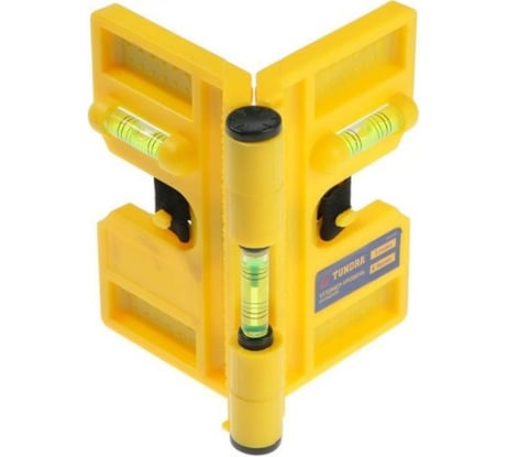 Уровень ТУНДРА угловой магнитный складной, 3 глазка 3652378