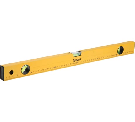 Алюминиевый уровень ТУНДРА 3 глазка, линейка, 600 мм 2964622