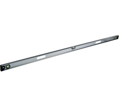 Алюминиевый уровень ТУНДРА "Рельс", 3 глазка 1 поворотный, 1800 мм 3575275