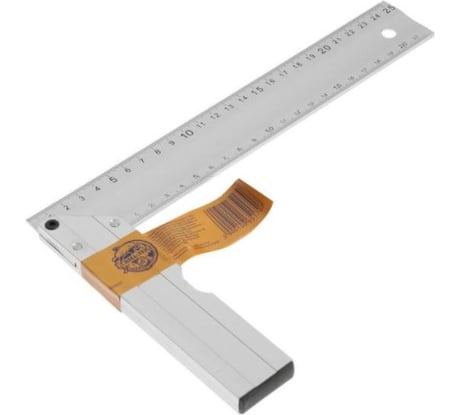 Угольник алюминиевый с уровнем ТУНДРА 250 мм 1006517