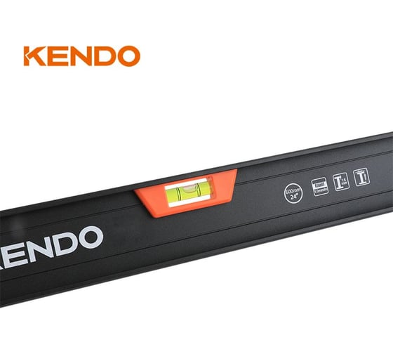 Двутавровый алюминиевый уровень KENDO 600 мм 35253