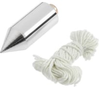 Цилиндрический отвес TUNDRA шнур 5 метров, 100 г 1743488