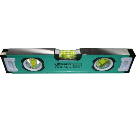 Уровень SKRAB 1200мм магнит, усиленный фрезерованный, 3-х гл. Зеленый 40435