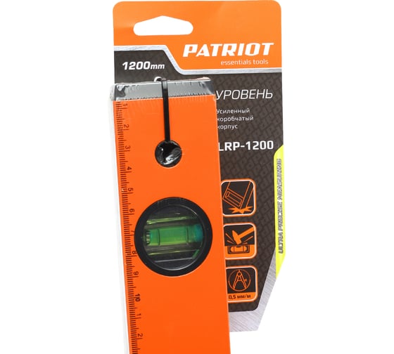 Уровень PATRIOT LRP-1200, магнитный, алюминиевый, фрезерованный, 1200мм 350005554