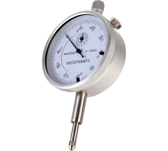 Индикатор часового типа WIEDERKRAFT 0-10 мм, 0.01 мм, с ушком WDK-MI1001