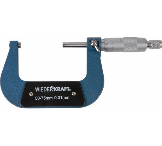 Микрометр WIEDERKRAFT нониусный, 50-75 мм, 0.01 мм WDK-MM7501