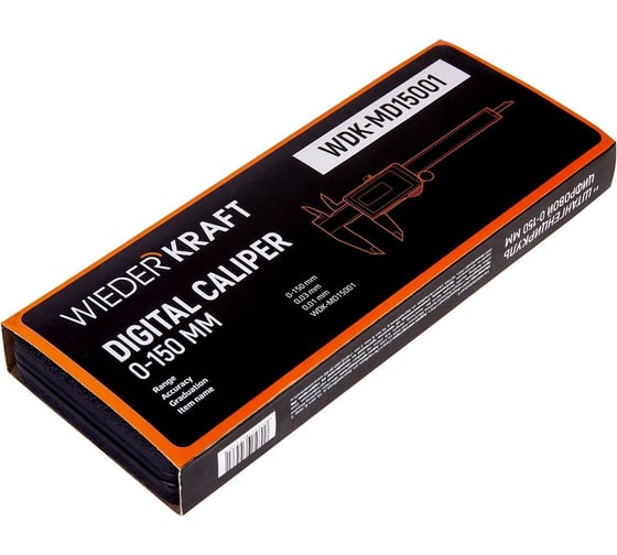 Штангенциркуль WIEDERKRAFT цифровой, 150 мм, 0.01 мм WDK-MD15001