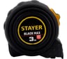 Рулетка Stayer BlackMax 3м / 16мм в ударостойком полностью обрезиненном корпусе и двумя фиксаторами 3410-03_z02