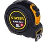 Рулетка Stayer BlackMax 5м / 25мм в ударостойком полностью обрезиненном корпусе и двумя фиксаторами 3410-05-25_z02