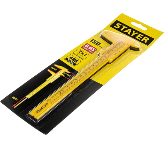 Штангенциркуль Stayer STANDARD пластмассовый, 150 мм 3440_z02